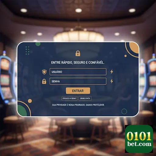Tela de login do 0101bet, mostrando campos de acesso.
