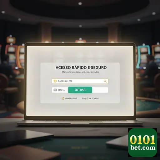 Tela de login do site 0101bet com acesso seguro.