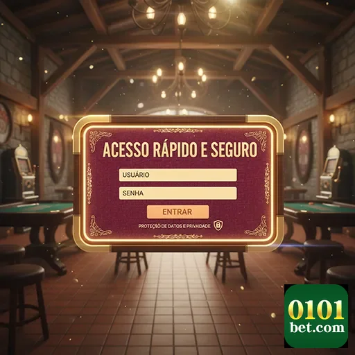 Tela de login do aplicativo cassino 0101bet com design acessível.