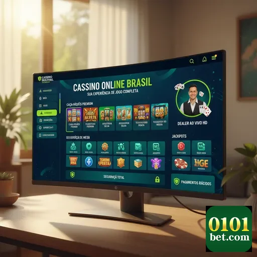 Tela da plataforma 0101bet com jogos e promoções VIP.