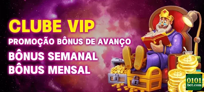 Banner do Clube VIP da 0101bet com promoções e bônus.