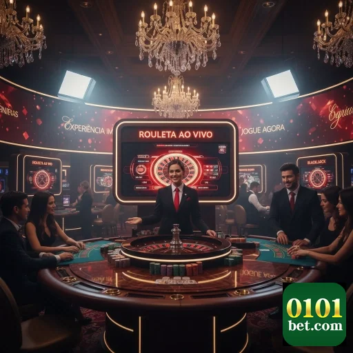 Cenário de atendimento VIP na 0101bet com roleta ao vivo.