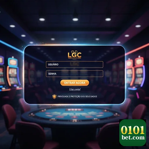 Tela de login da 0101bet, destacando serviços VIP disponíveis.