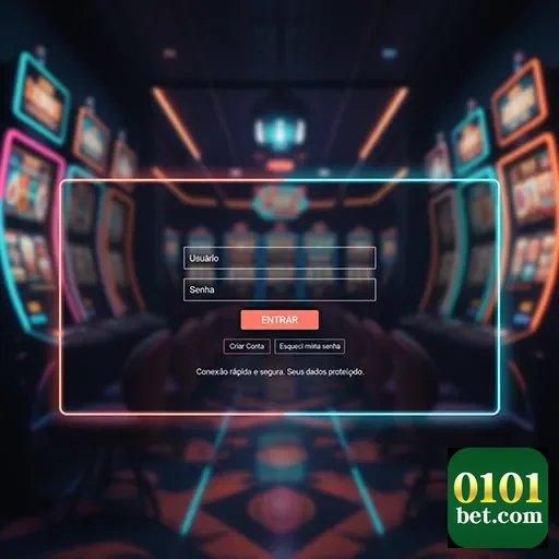 Tela de login do aplicativo da 0101bet com design moderno.