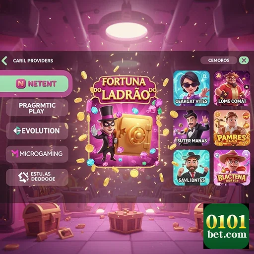 Slots da 0101bet com Fortune do Ladrão e provedores populares.