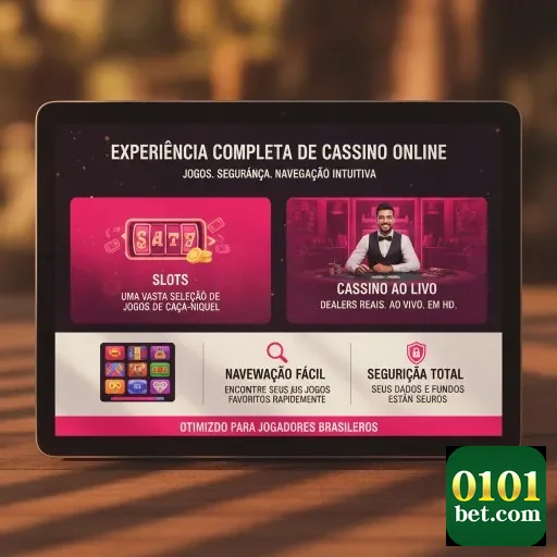 Jogador utilizando a plataforma 0101bet para slots VIP.