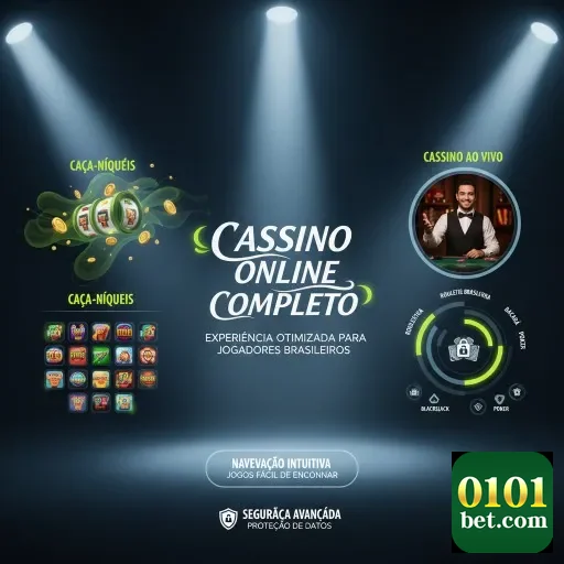 Interface de cassino online da 0101bet destacando serviços VIP.