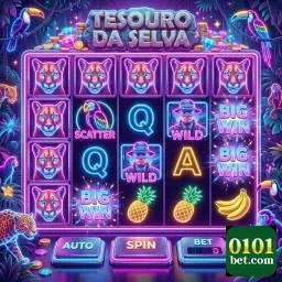 Slot Tesouro da Selva disponível na 0101bet para jogadores.